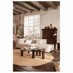 Table basse Post en bois FSC | Chêne fumé