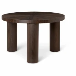 Table basse Post en bois FSC | Chêne fumé