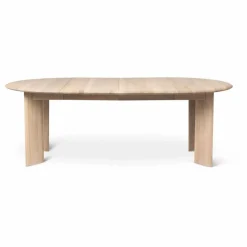 Table Bevel extensible en bois FSC D117-217 cm | Blanc