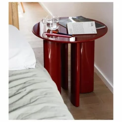 Table d'appoint Carlotta en hêtre laqué | Bordeaux
