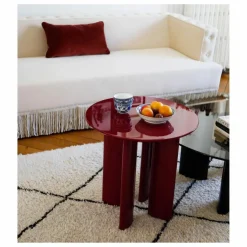Table d'appoint Carlotta en hêtre laqué | Bordeaux