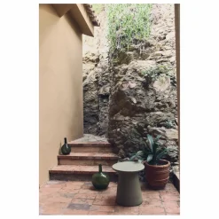 Table d'appoint en faïence | Vert kaki
