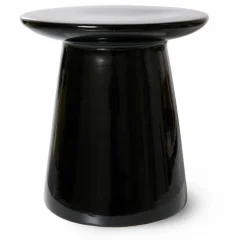 Table d'appoint en faïence | Noir