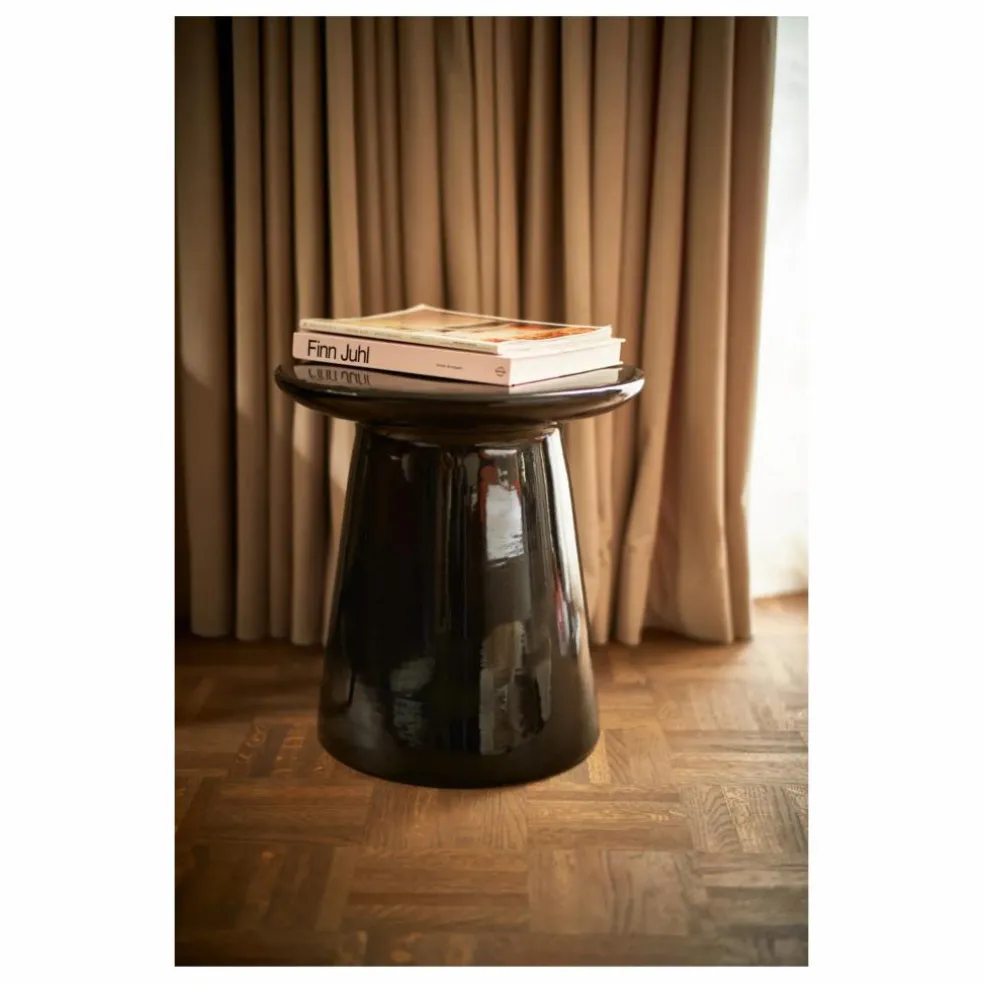 Table d'appoint en faïence | Noir