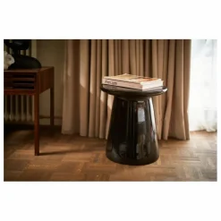 Table d'appoint en faïence | Noir