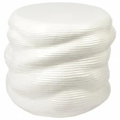 Table d'appoint en grès Earthernware | Crème