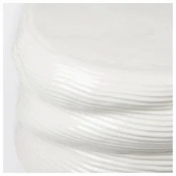 Table d'appoint en grès Earthernware | Crème