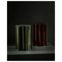 Table d'appoint en grès Pawn, Marie Michielssen | Rouge Brun