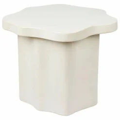 Table d'appoint en grès Sonja | Crème