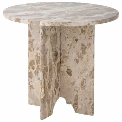 Table d'appoint Jasmia en marbre | Marron