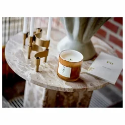 Table d'appoint Jasmia en marbre | Marron