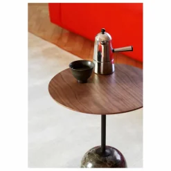 Table d'appoint Lato LN8, plateau en noyer