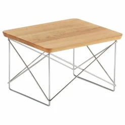 Table d'appoint Occasional LTR - Piétement chromé - Charles & Ray Eames | Chêne