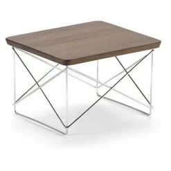 Table d'appoint Occasional LTR - Piétement chromé - Charles & Ray Eames | Noyer