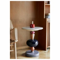 Table d'appoint Shuffle en bois laquée - Mia Hamborg | Blanc