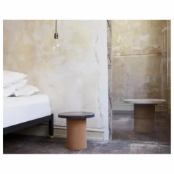 Table d'appoint Sintra, piétement en liège | Marbré noir