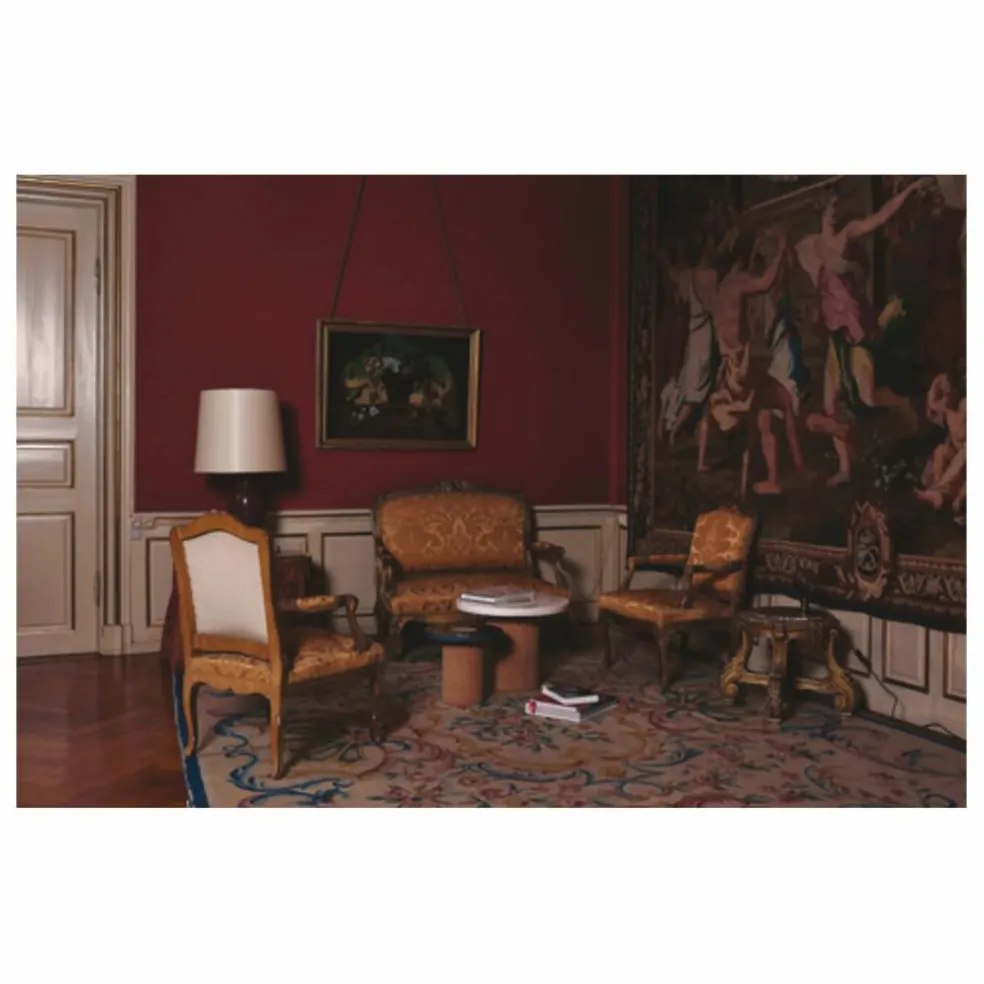 Table d'appoint Sintra, piétement en liège | Marbré noir