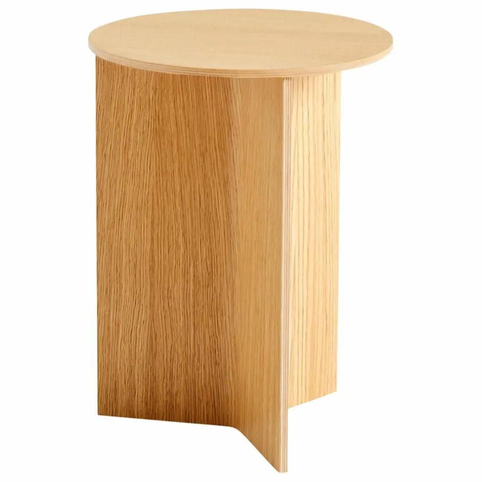 Table d'appoint Slit ronde en bois | Chêne
