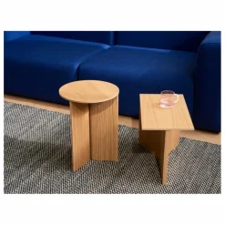 Table d'appoint Slit ronde en bois | Chêne