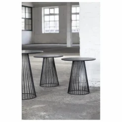 Table de bistrot ronde | Noir