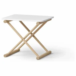 Table de chevet basse Camp en chêne | Blanc