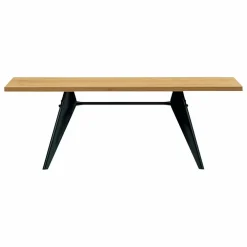 Table EM - piètement noir - Jean Prouvé | Chêne