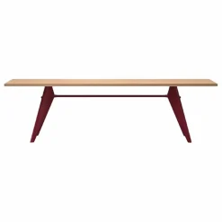 Table EM - piètement Rouge Japonais - Jean Prouvé | Chêne