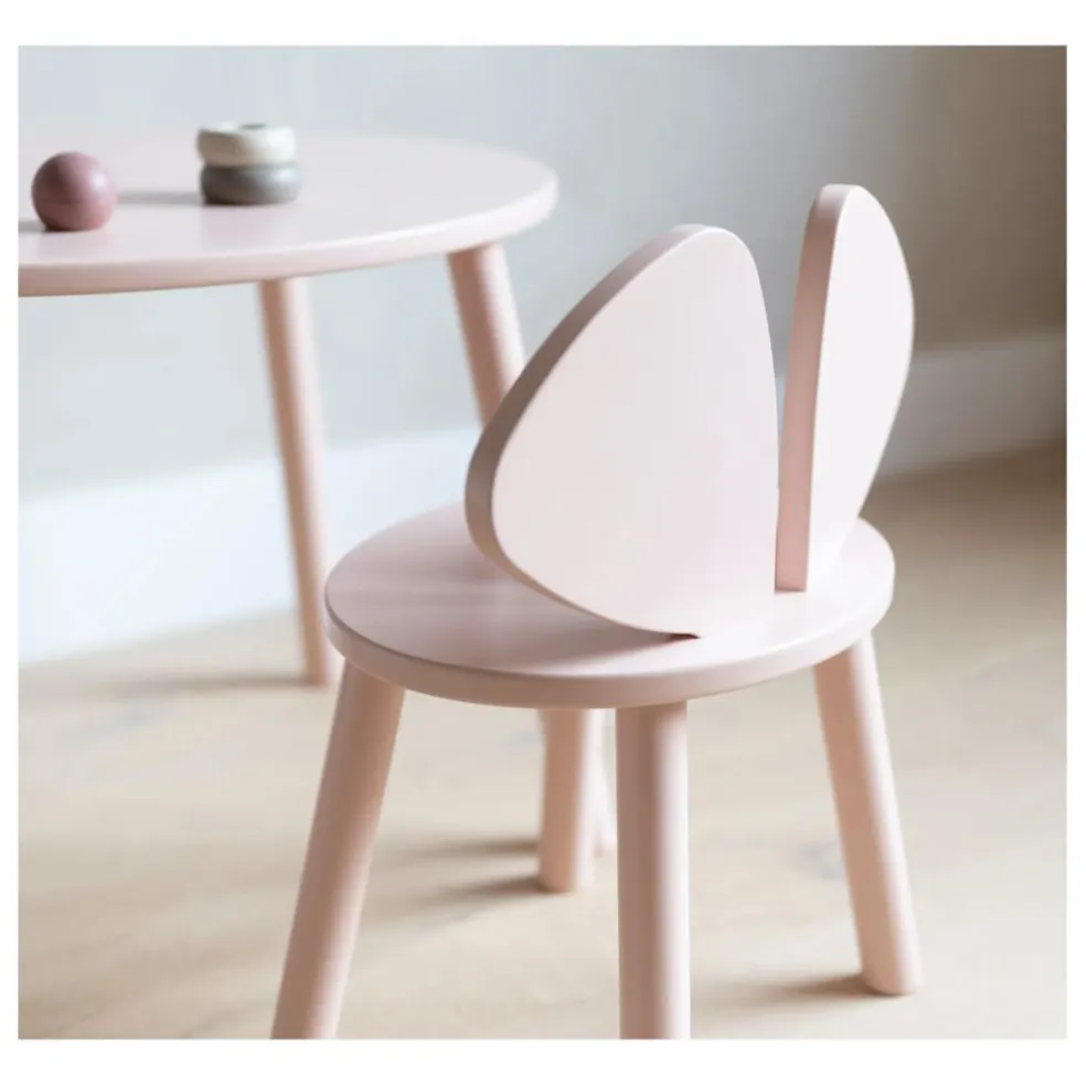 Table et chaise Souris en bouleau | Blush