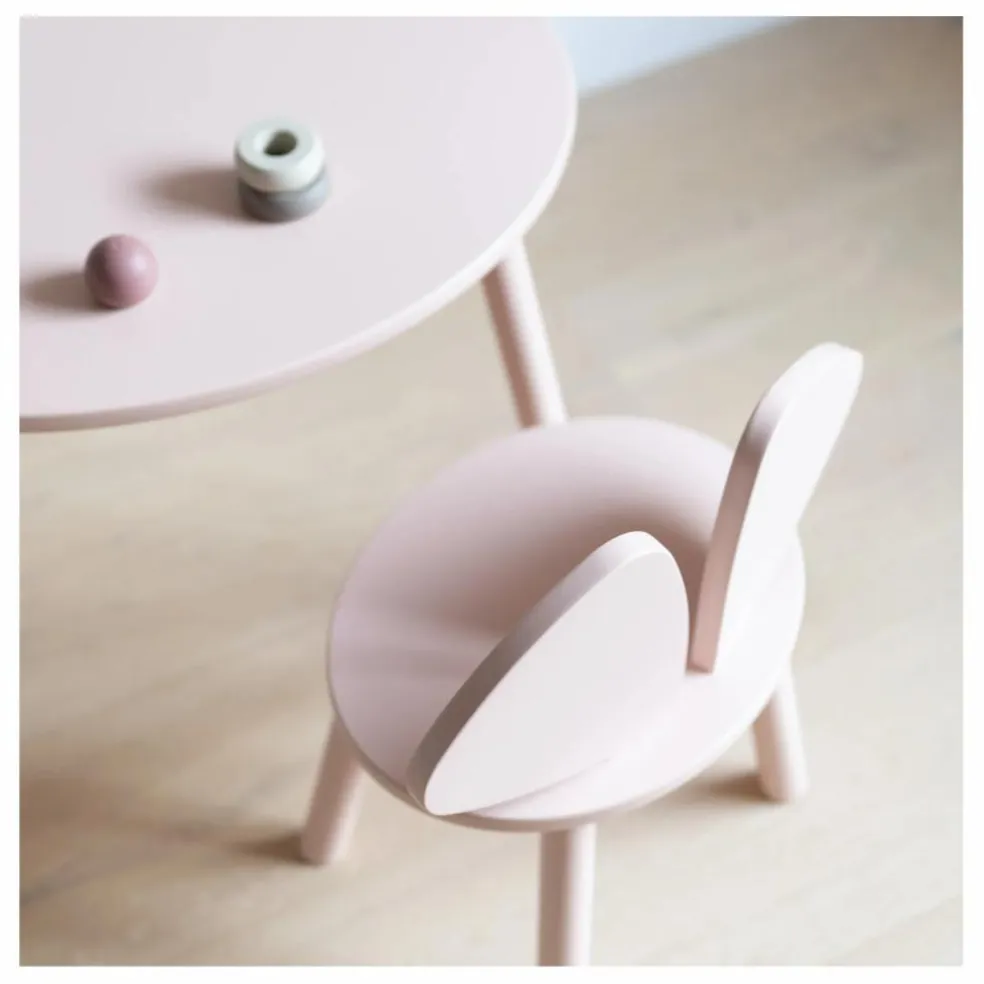 Table et chaise Souris en bouleau | Blush
