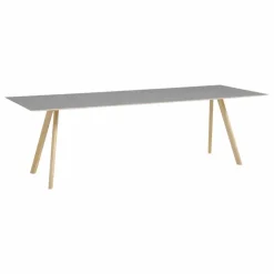 Table laquée CPH30, pietement en chêne | Gris