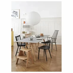 Table laquée CPH30, pietement en chêne | Gris