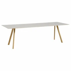 Table laquée CPH30, pietement en chêne | Blanc