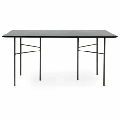 Table rectangulaire Mingle en bois FSC, pieds métal | Noir