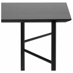 Table rectangulaire Mingle en bois FSC, pieds métal | Noir