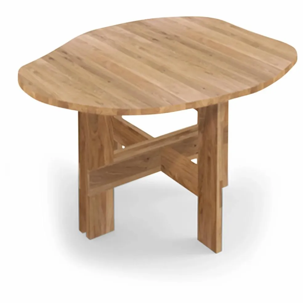 Table ronde irrégulière Farmhouse en bois | Chêne
