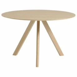 Table ronde laquée CPH20, pietement en chêne | Chêne