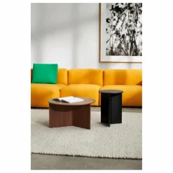 Table Slit ronde en bois | Noyer
