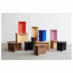 Table Slit ronde en bois | Chêne