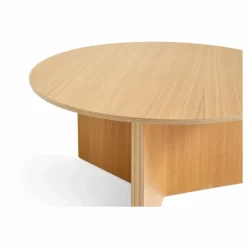 Table Slit ronde en bois | Chêne