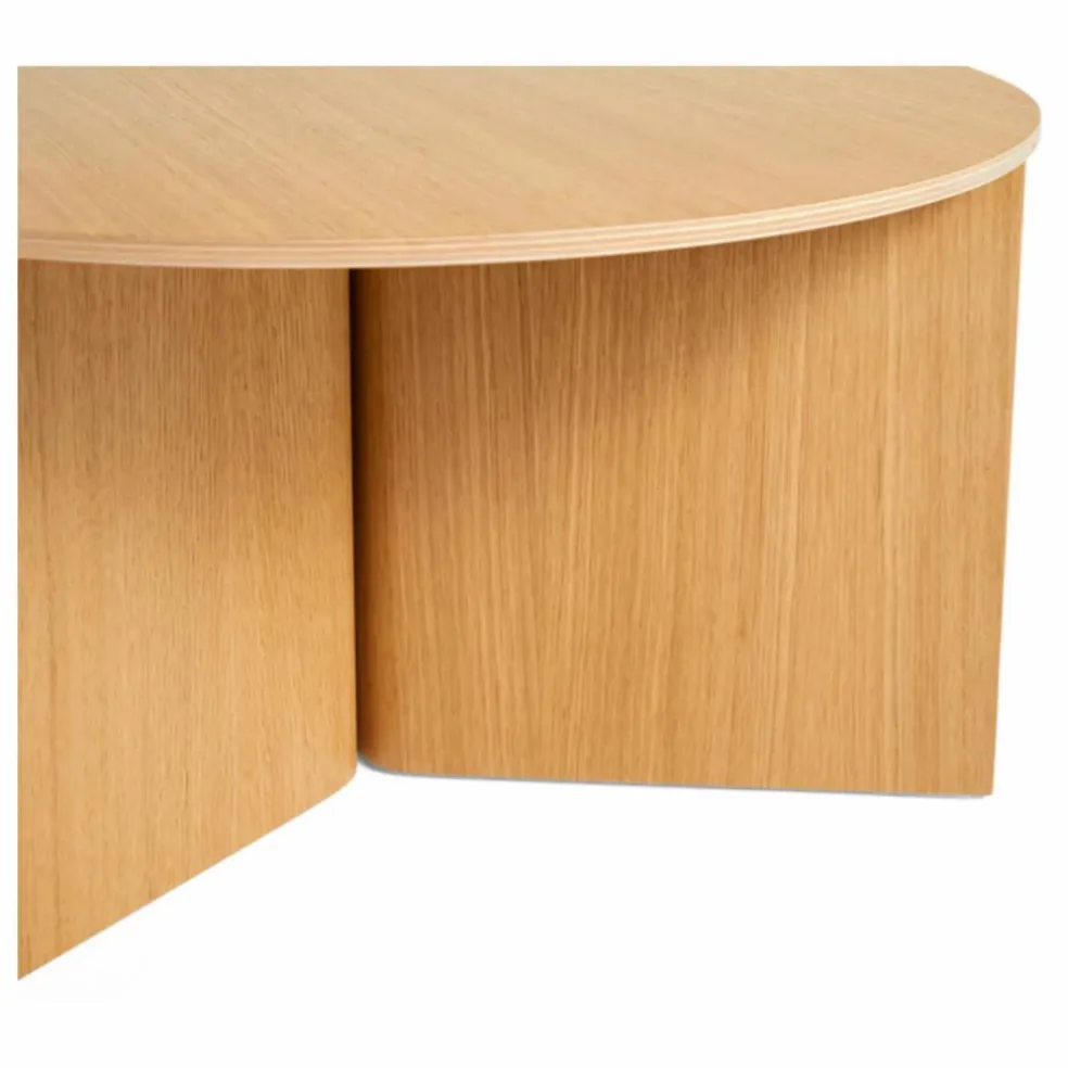 Table Slit ronde en bois | Chêne