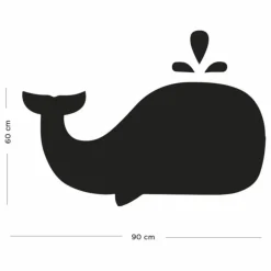 Tableau magnétique Baleine et son jeu de 21 formes géométriques