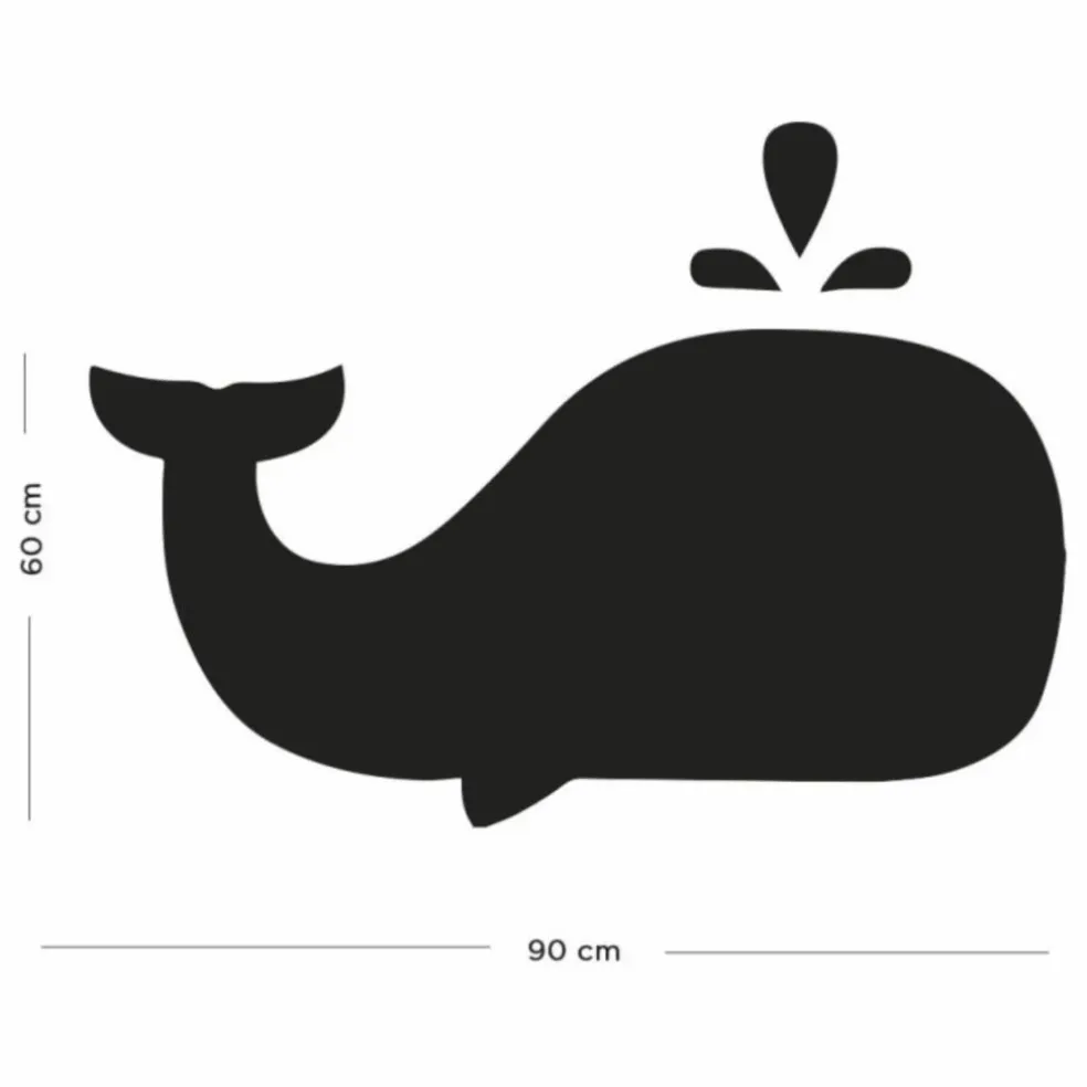 Tableau magnétique Baleine et son jeu de 21 formes géométriques