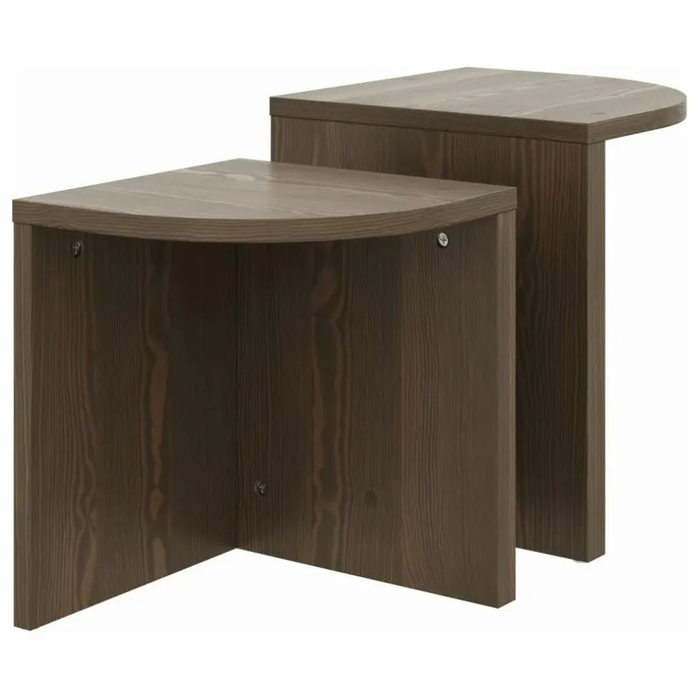 Tables basses Combine - Set de 2 | Brun