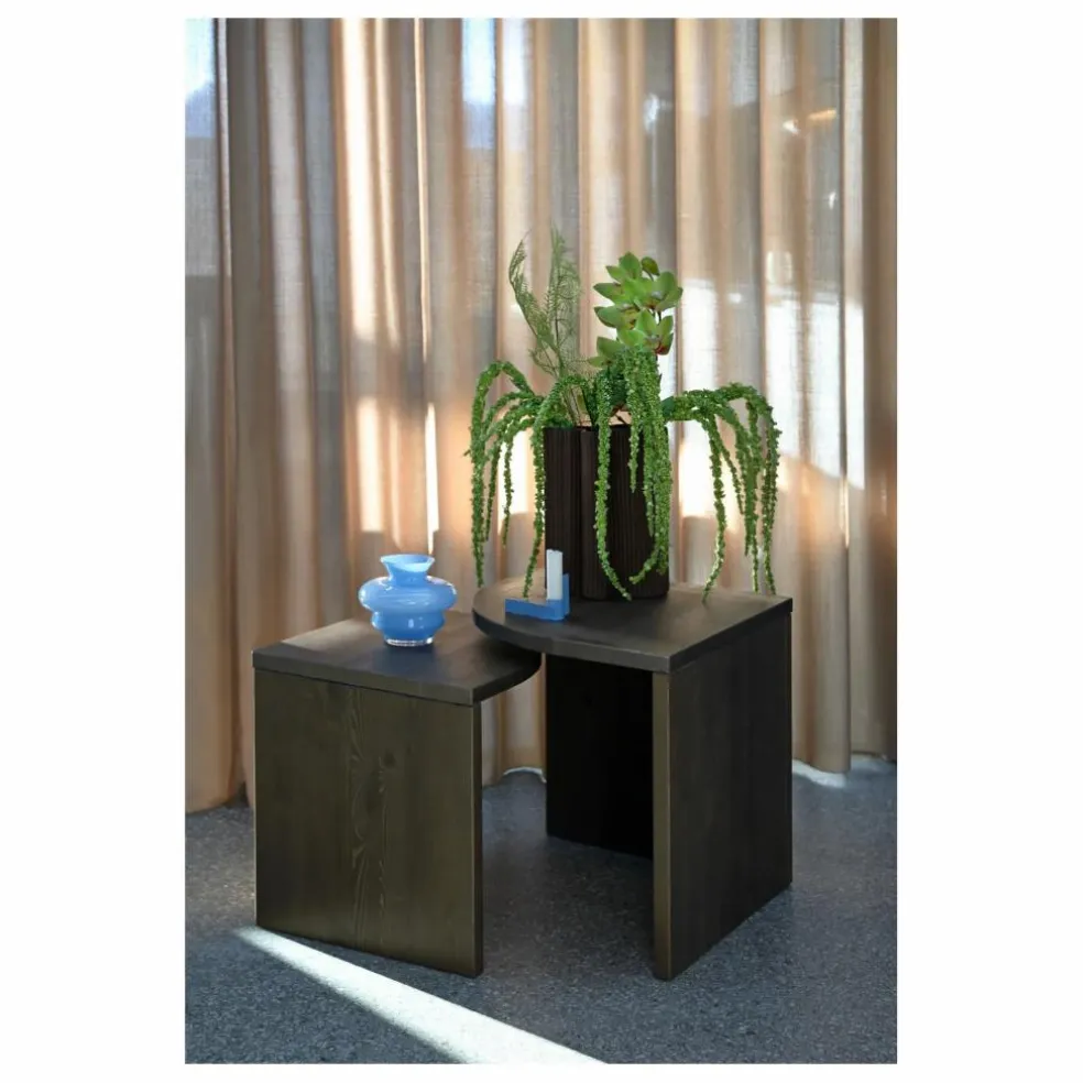Tables basses Combine - Set de 2 | Brun