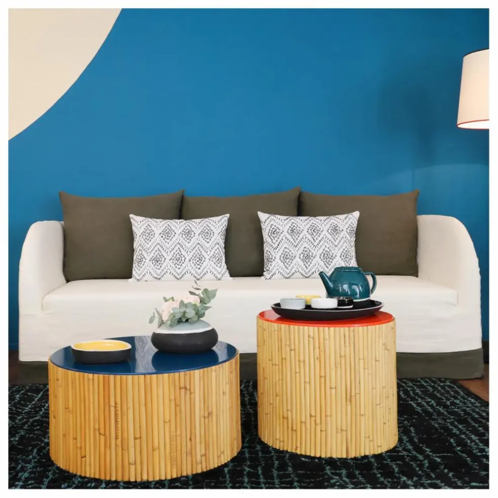 Tables basses Riviera - Set de 2 | Bleu Sarah