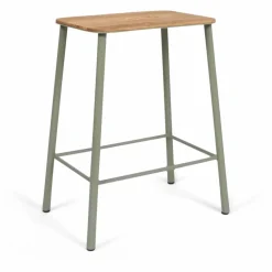 Tabouret Adam Nyboder, assise en bois | Vert