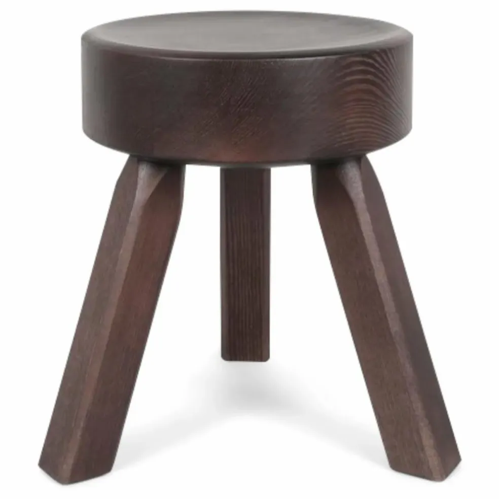Tabouret AML en pin | Bois foncé