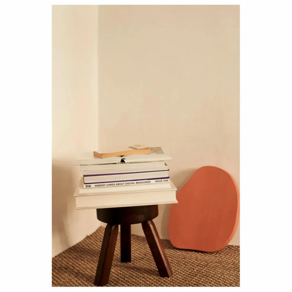 Tabouret AML en pin | Bois foncé