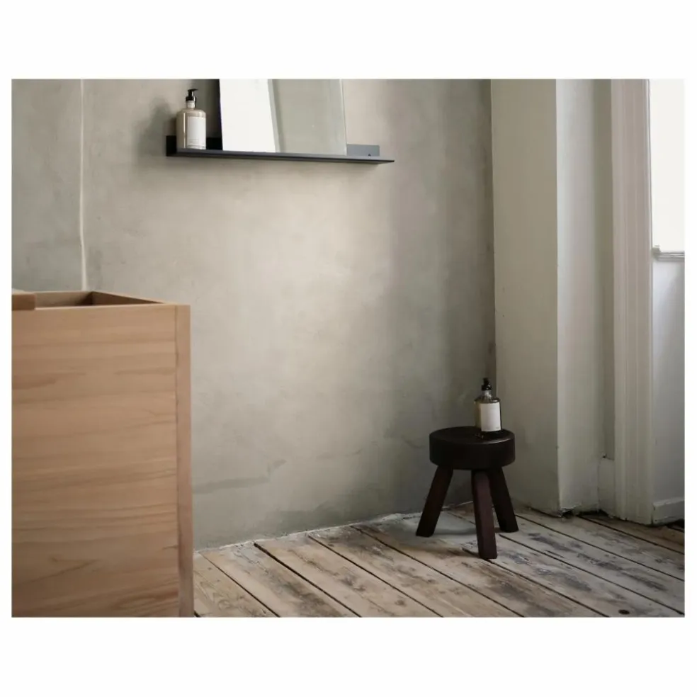 Tabouret AML en pin | Bois foncé