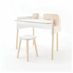 Tabouret carré hauteur réglable | Blanc